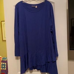 LOGO blue top.  Cotton Modal.  3x